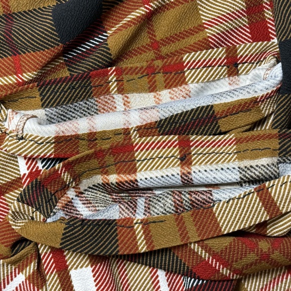 Fashion Nova Plaid women’s Pants - Brown, Red, Black #29 - Picture 7 of 8